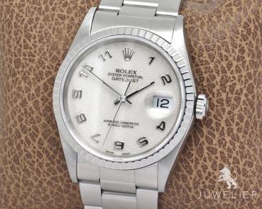 Rolex Datejust 36mm Stahl Automatik Saphirglas Ref. 16220