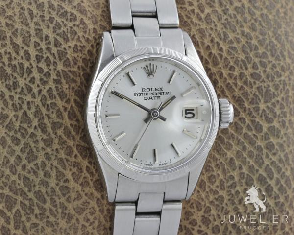 Preview: Rolex Lady Date Stahl Automatik Damenuhr Datejust Ref. 6519