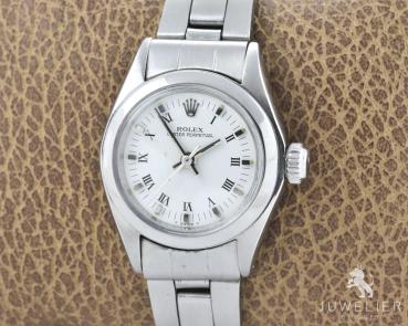 Rolex Oyster Perpetual Lady Stahl 26mm Automatik Damenuhr 6718