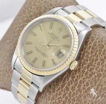 Rolex Oyster Perpetual Date 34mm Stahl / Gold Automatik Ref. 15223