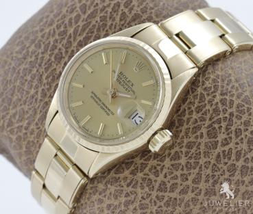 Preview: Rolex Lady Datejust Gold Automatik Ref. 6517 Damenuhr