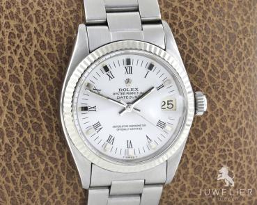 Rolex Datejust 31mm Medium Stahl / Weissgold Automatik Damenuhr Ref. 6827