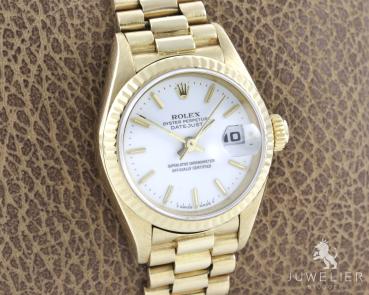 Preview: Rolex Lady-Datejust 26mm 750 Gold Automatik Damenuhr Ref. 69178