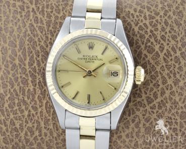 Rolex Lady Date 26mm Stahl / Gold Automatik Ref. 6917 Damenuhr