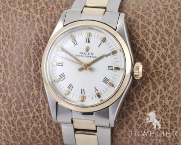 Rolex Oyster Perpetual 31mm Medium Bicolor Automatik Damenuhr Ref. 6551