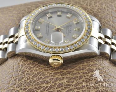 Rolex Lady Datejust 26mm Bicolor Automatik Diamanten Damenuhr Box&Papiere Ref. 69173