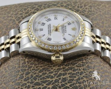 Rolex Lady-Datejust Bicolor 26mm Automatik Diamantenbesatz Damenuhr Ref. 69173 Box & Papiere