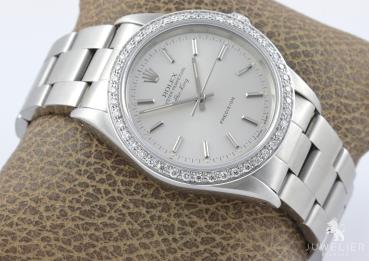 Preview: Rolex Air-King 34mm Stahl Automatik Diamanten Ref. 14000