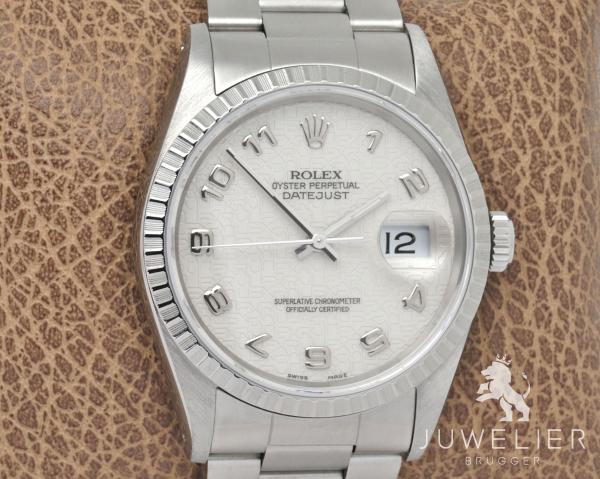 Rolex Datejust 36mm Stahl Automatik Saphirglas Ref. 16220