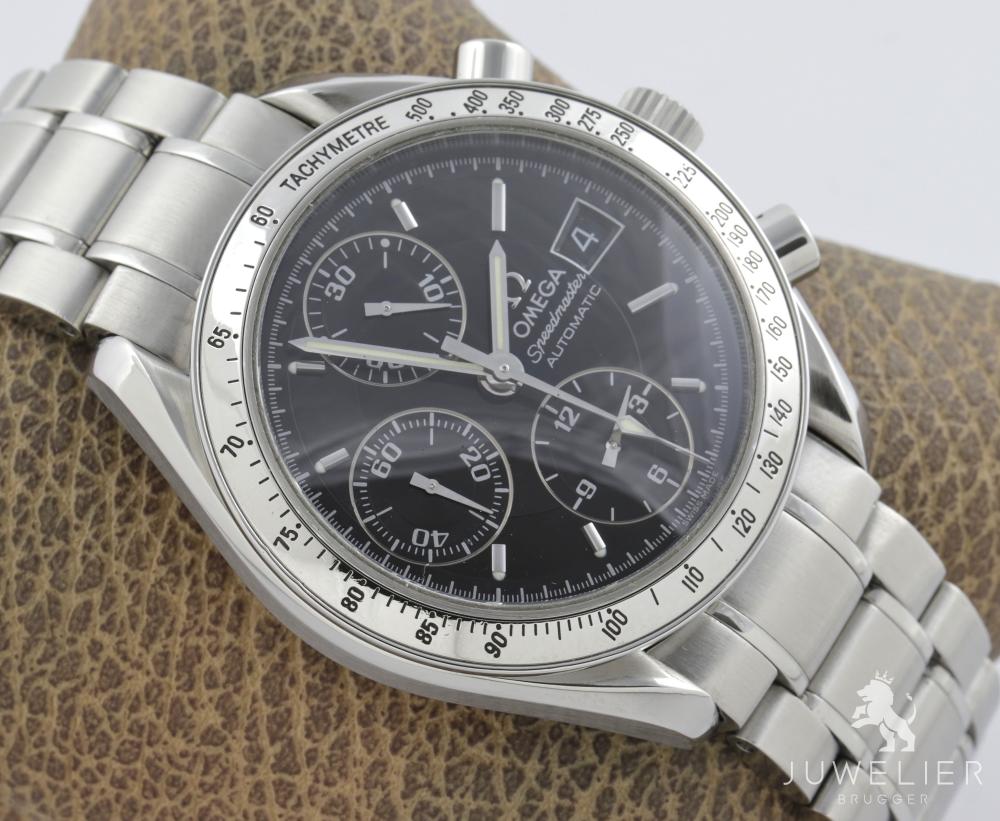 Omega Speedmaster Date Automatic Saphirglas Edelstahl Herrenuhr Ref. 3513.50