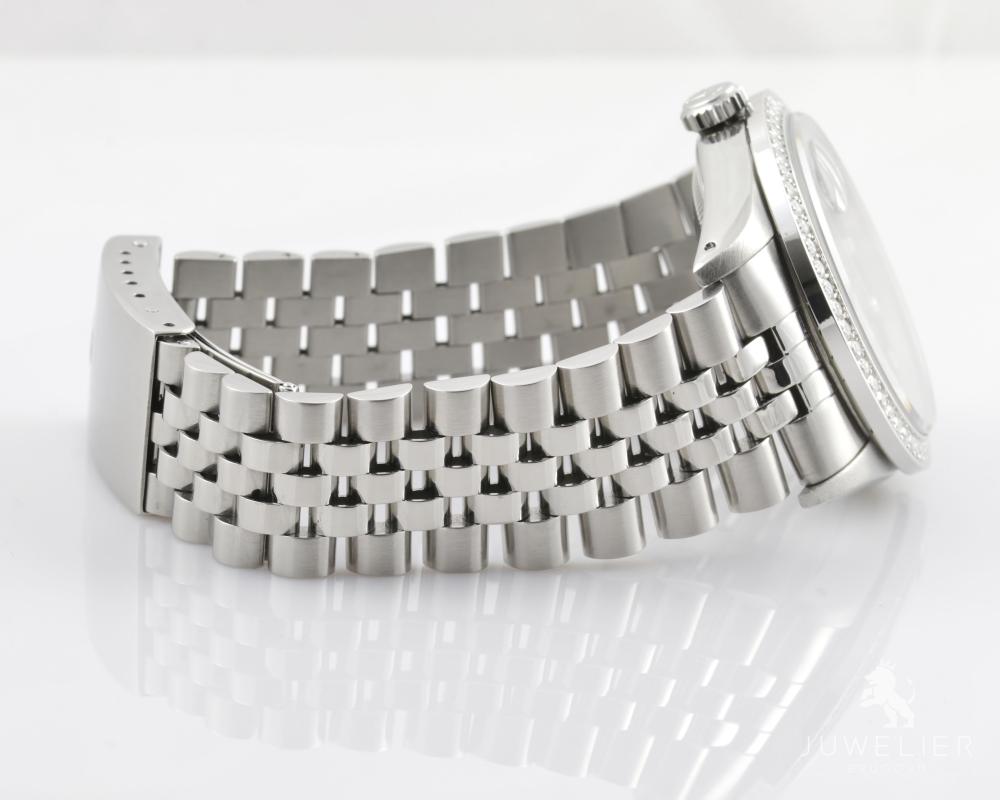 Rolex Datejust 36mm Stahl Automatik Diamantenbesatz Ref. 16234 Box & Papiere