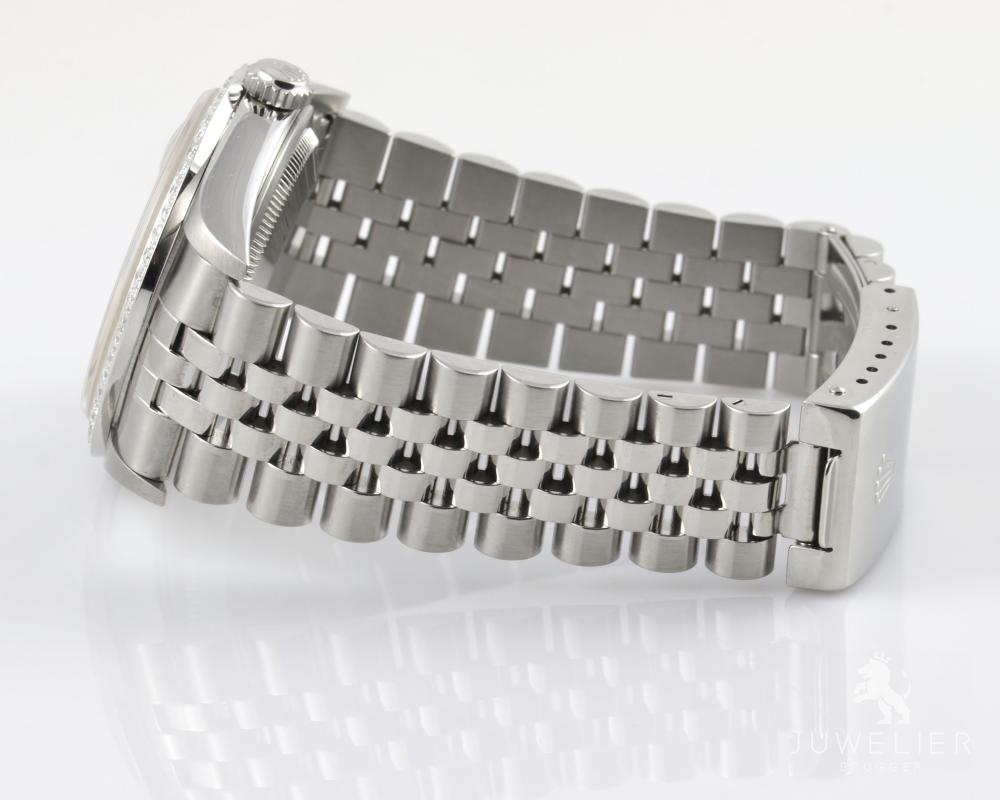 Rolex Datejust 36mm Stahl Automatik Diamantenbesatz Ref. 16234 Box & Papiere