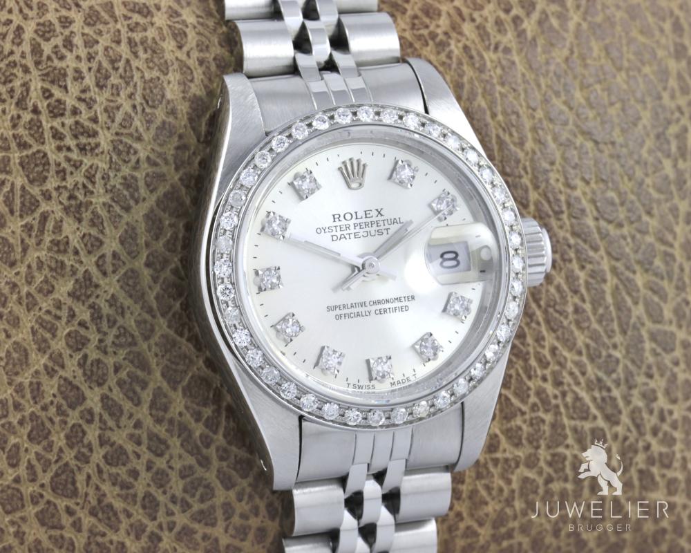 Rolex Datejust 26mm Stahl Automatik Diamanten Ref. 69174 Damenuhr Box & Papiere