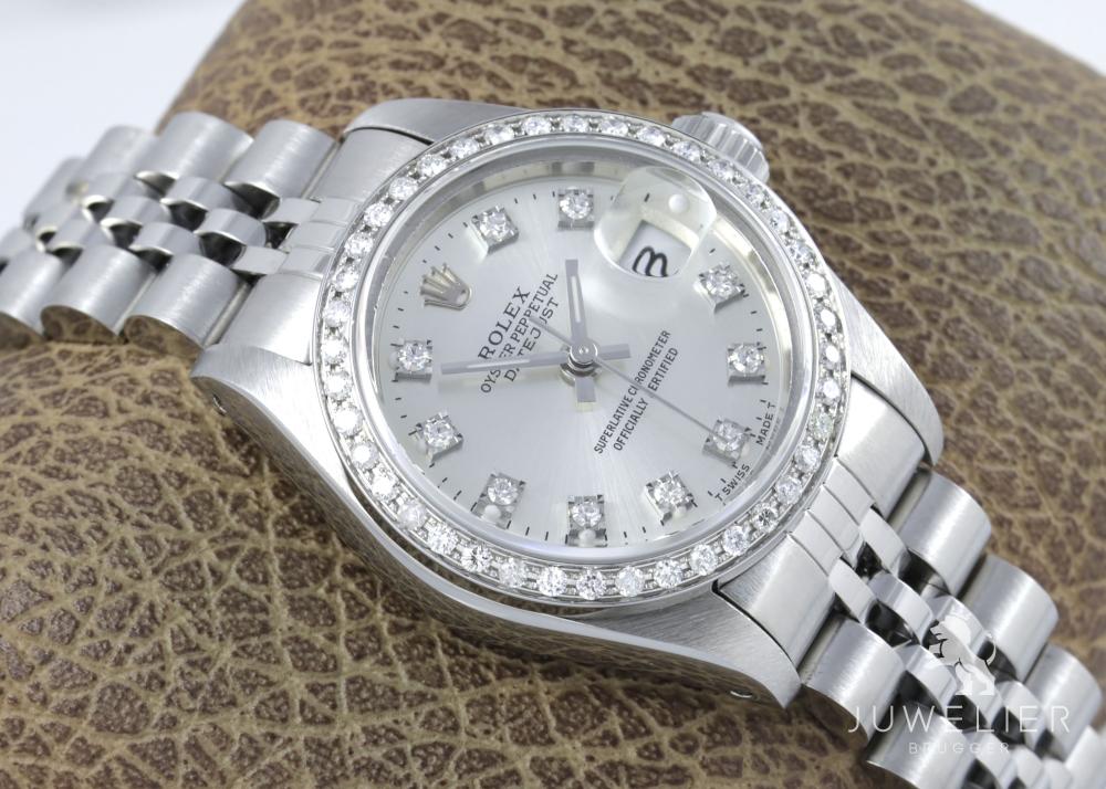 Rolex Datejust 26mm Stahl Automatik Diamanten Ref. 69174 Damenuhr Box & Papiere