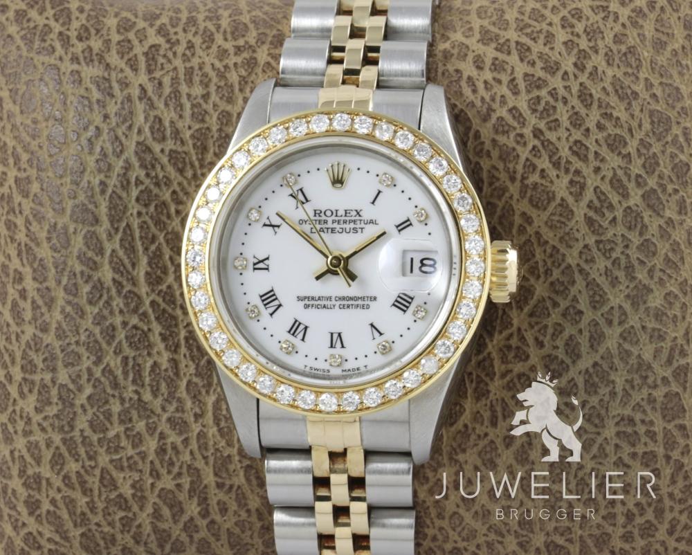 Rolex Lady-Datejust Bicolor 26mm Automatik Diamantenbesatz Ref. 69173 Box & Papiere Damenuhr