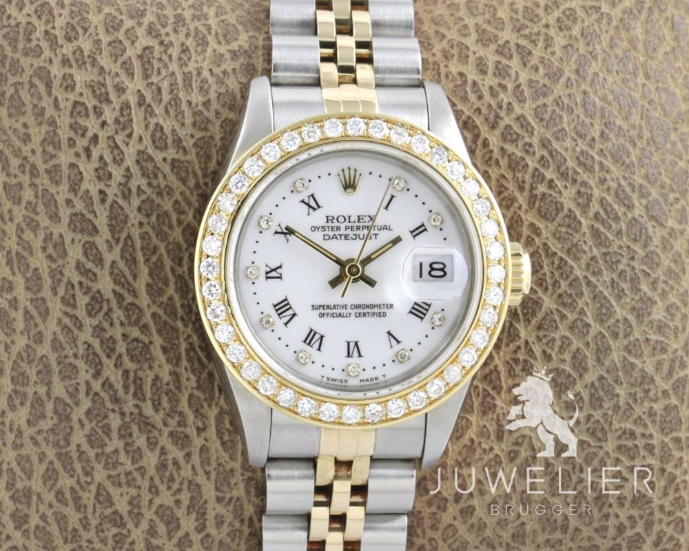 Rolex Lady-Datejust Bicolor 26mm Automatik Diamantenbesatz Ref. 69173 Box & Papiere Damenuhr