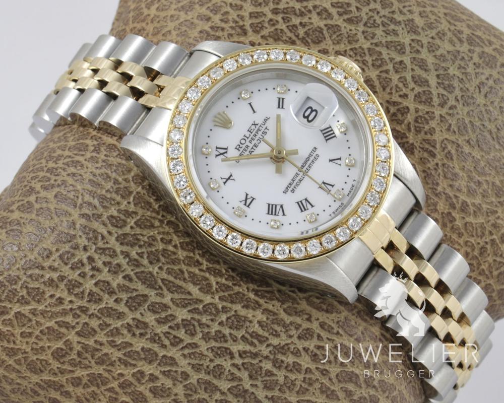 Rolex Lady-Datejust Bicolor 26mm Automatik Diamantenbesatz Ref. 69173 Box & Papiere Damenuhr