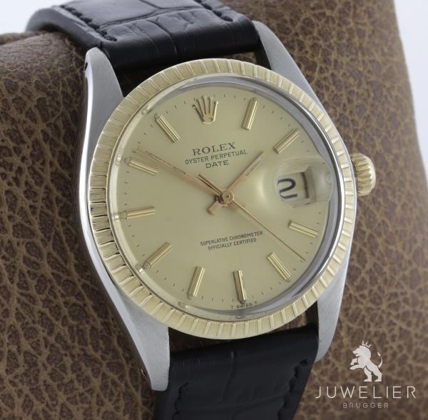 Rolex Date 34mm Stahl / Gold Bicolor Automatik Ref. 1500