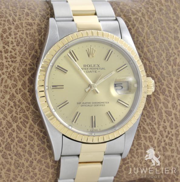 Rolex Oyster Perpetual Date 34mm Stahl / Gold Automatik Ref. 15223