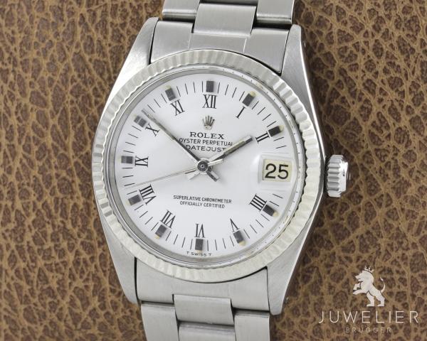Rolex Datejust 31mm Medium Stahl / Weissgold Automatik Damenuhr Ref. 6827