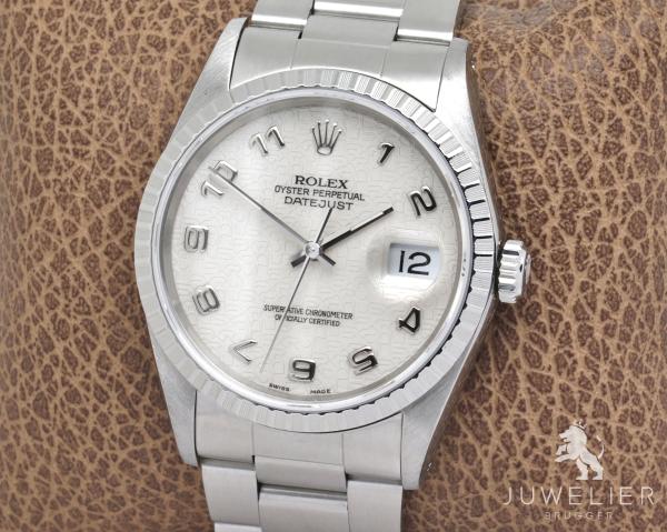 Rolex Datejust 36mm Stahl Automatik Herrenuhr Ref. 16220