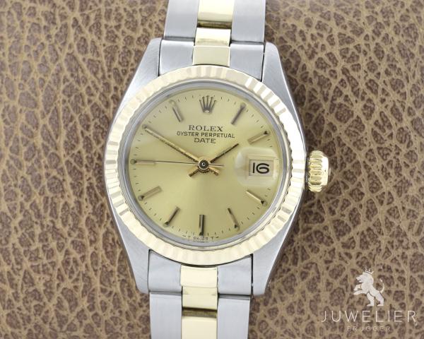 Rolex Lady Date 26mm Stahl / Gold Automatik Ref. 6917 Damenuhr