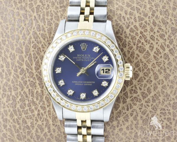 Rolex Lady Datejust 26mm Bicolor Automatik Diamanten Box&Papiere Ref. 69173 Damenuhr