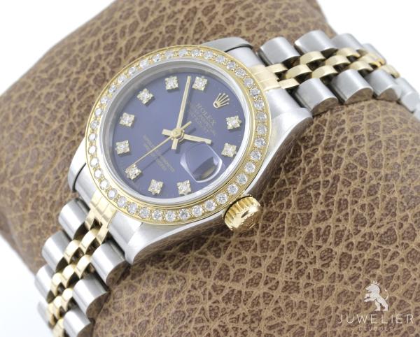 Rolex Lady Datejust 26mm Bicolor Automatik Diamanten Box&Papiere Ref. 69173 Damenuhr