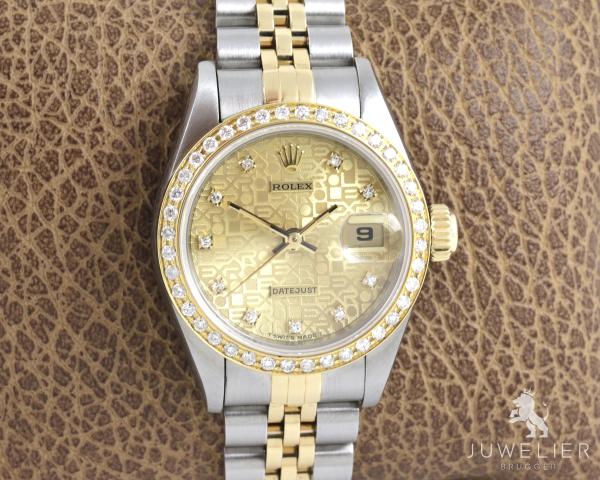 Rolex Lady-Datejust Bicolor 26mm Automatik Diamantenbesatz Damenuhr Ref. 69173 Box & Papiere