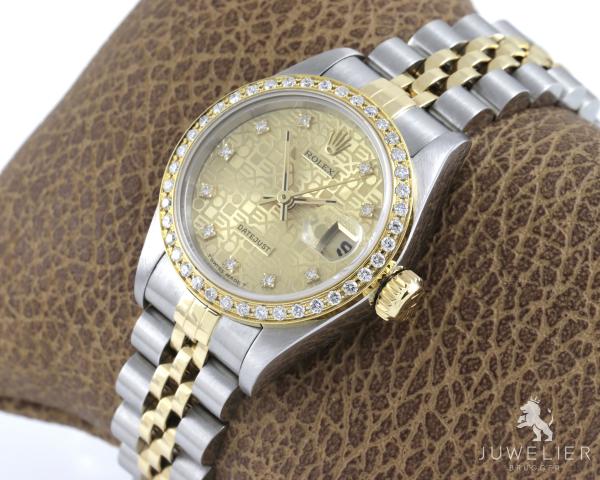 Rolex Lady-Datejust Bicolor 26mm Automatik Diamantenbesatz Damenuhr Ref. 69173 Box & Papiere