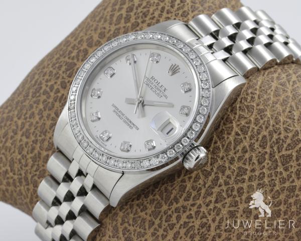 Rolex Datejust 31mm Medium Diamanten Ref. 68274 Damenuhr Box & Papiere