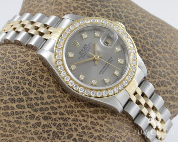 Rolex Lady Datejust 26mm Bicolor Automatik Diamanten Damenuhr Box&Papiere Ref. 69173