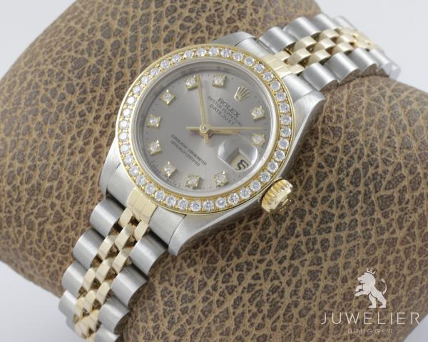Rolex Lady Datejust 26mm Bicolor Automatik Diamanten Damenuhr Box&Papiere Ref. 69173